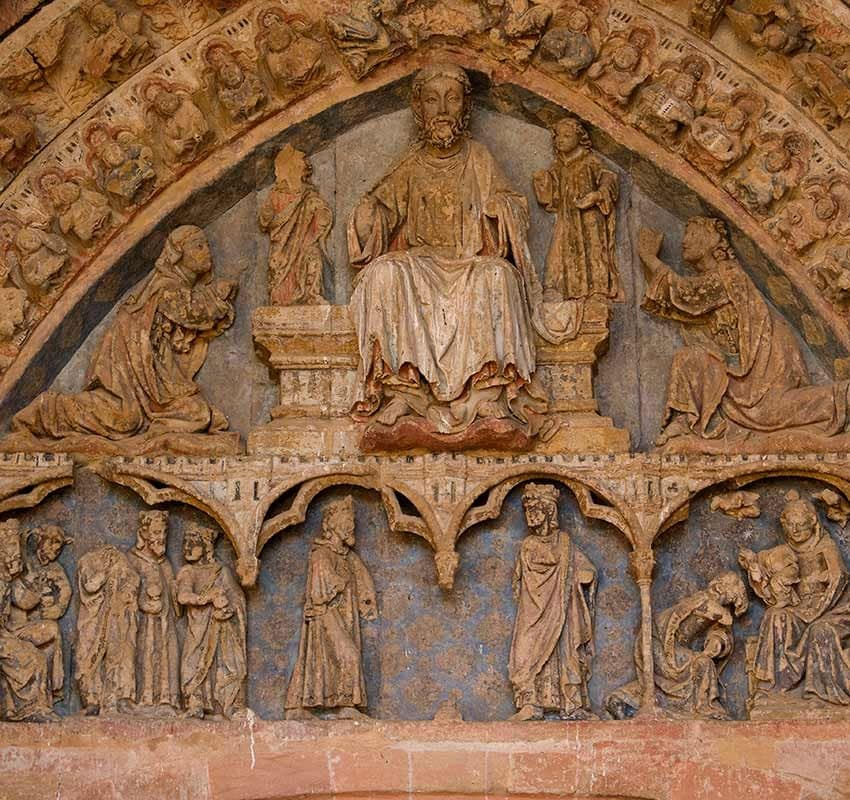 Detalle de la fachada de la iglesia de La Hiniesta en Zamora