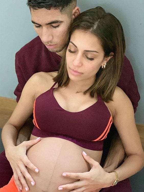 Achraf Hakimi, la mejor compañía para Hiba Abouk mientras se prepara para dar a luz