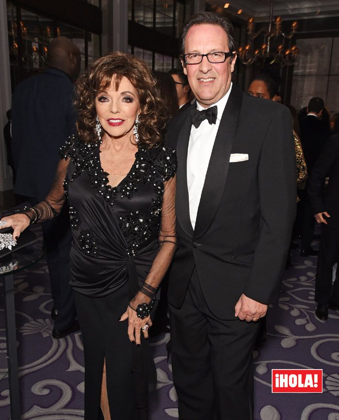 Joan Collins y su marido Percy Gibson