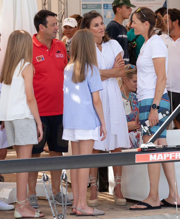 La Reina con sus hijas en Mallorca