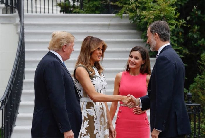 Melania y Donald Trump con don Felipe y doña Letizia