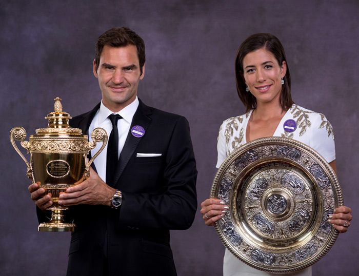 Garbiñe Muguruza y Roger Federer