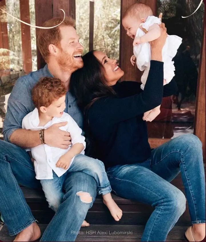 Meghan Markle, el príncipe Harry, Archie y Lilibet