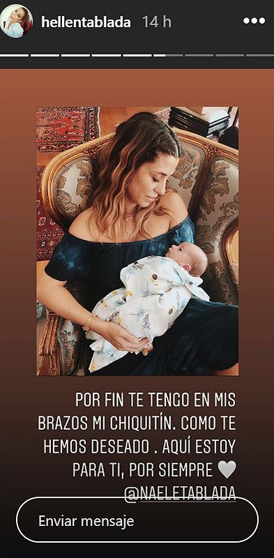 Elena Tablada con su sobrino