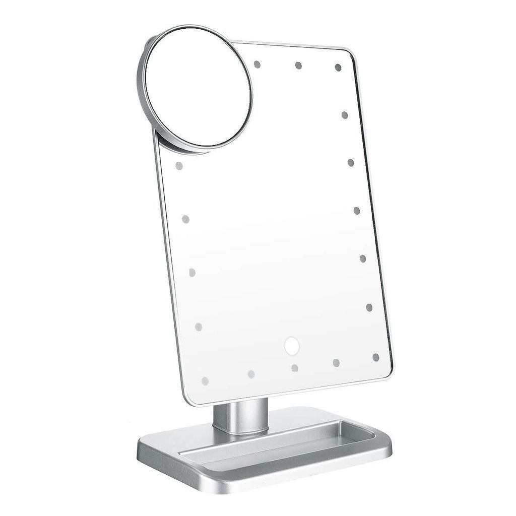 smart vanity mirror with lights and speaker