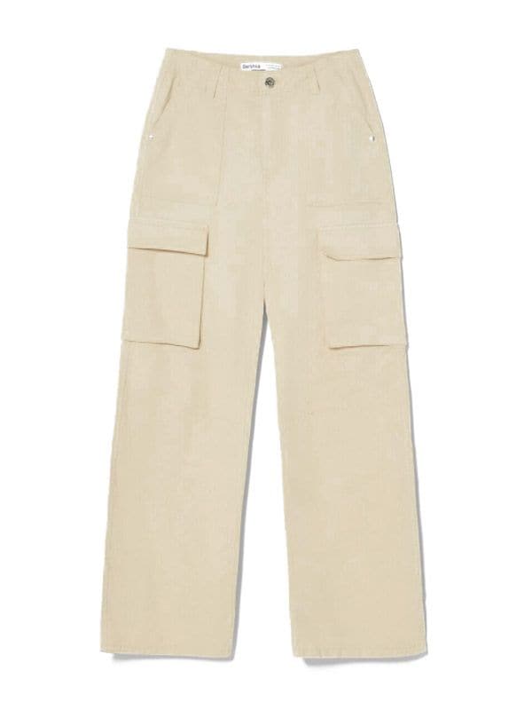 pantalon bershka beige