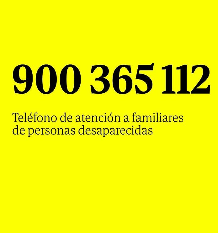 Teléfono de atención a familiares de personas desaparecidas