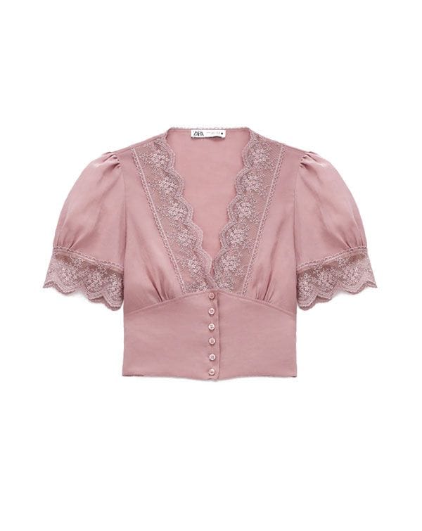 blusa rosa zara