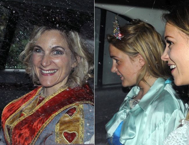 Una 'princesa' llegando a la fiesta de la nieta de la Reina de Inglaterra
