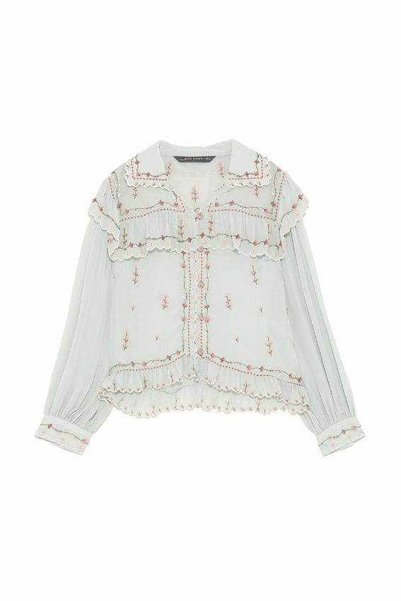 Blusa bordados de Zara