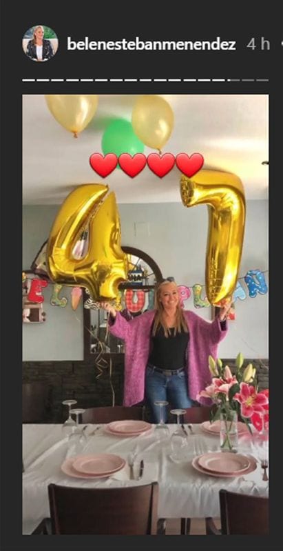 Globos, flores y mucha felicidad en la íntima fiesta de cumpleaños de Belén Esteban