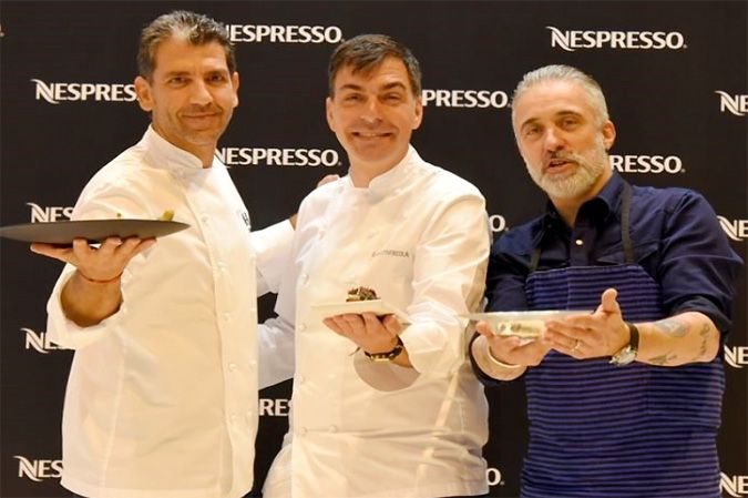 De izquierda a derecha, los chefs Paco Roncero, Ramón Freixa y Sergi Arola.
