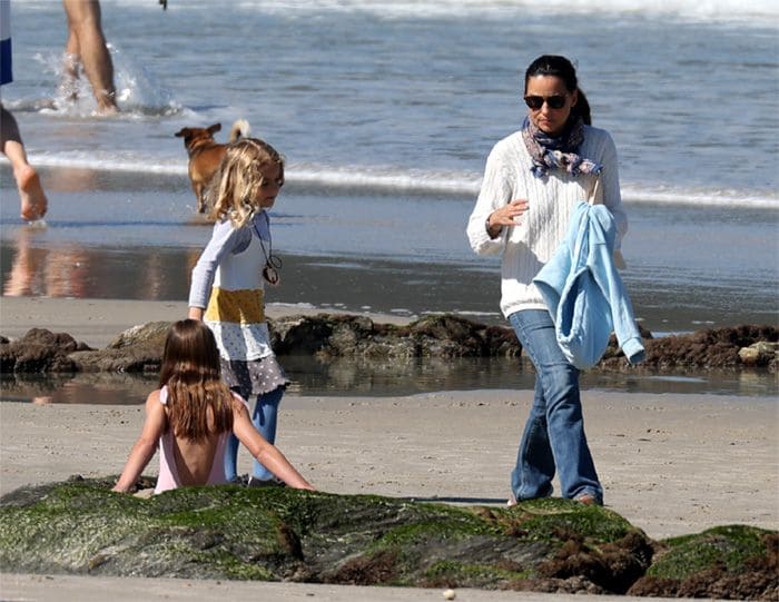 María Palacios y su hija en Galicia