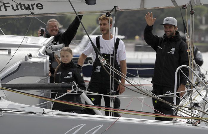 Pierre Casiraghi y Greta Thunberg finalizan con éxito su travesía por el Atlántico