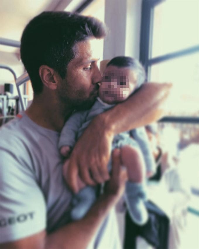 Fernando Verdasco con su hijo Miguel