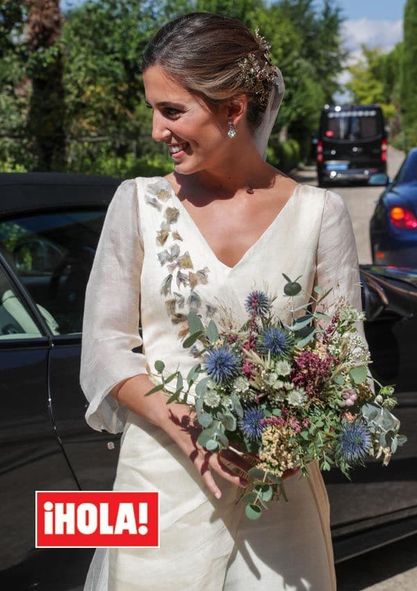 María Corsini con vestido de novia