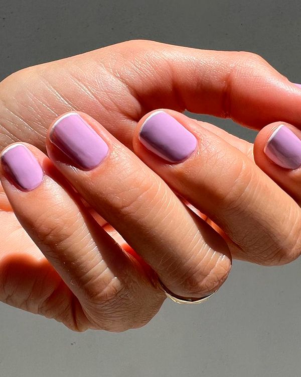 manicura short nails tendencia lavanda