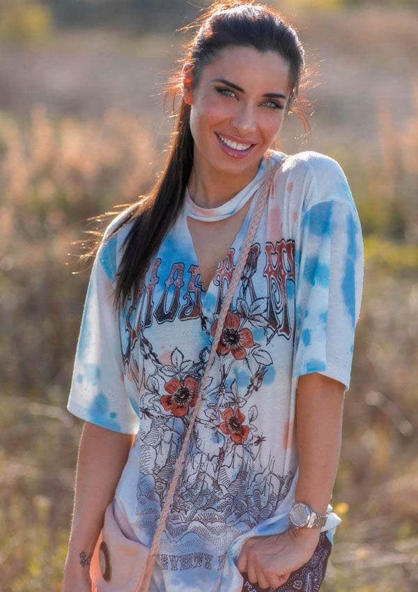 Camiseta rock de Pilar Rubio