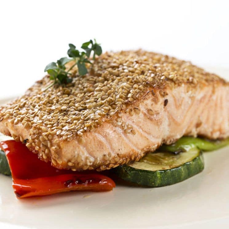 salmon con verduras