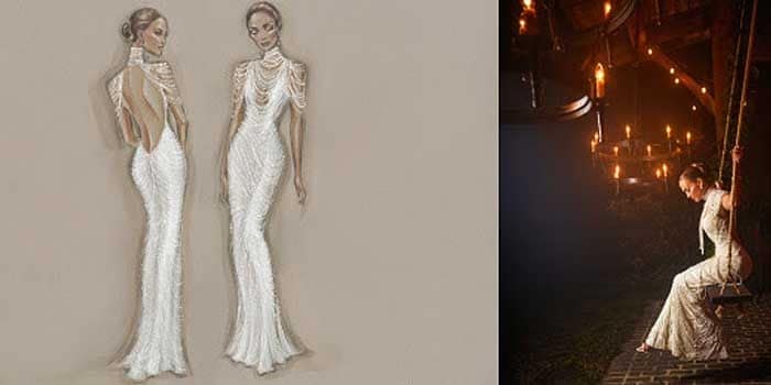 Vestido de Jennifer Lopez en su boda 