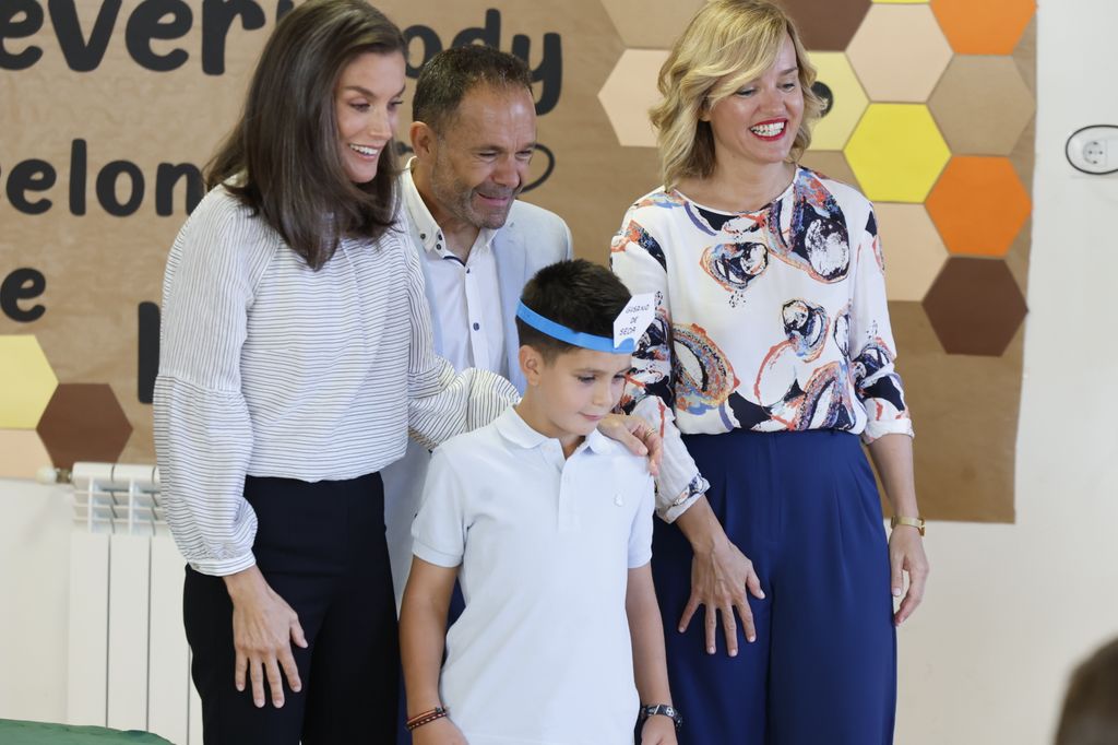 La reina Letizia durante la apertura del curso escolar 2024/2025 en  Azuqueca de Henares (Guadalajara) 11 de septiembre de 2024