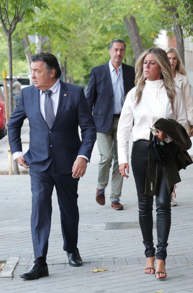 Rafi Camino y su exmujer Natalia Álvarez en el funeral de Paco Camino en Madrid. 1 de octubre de 2024