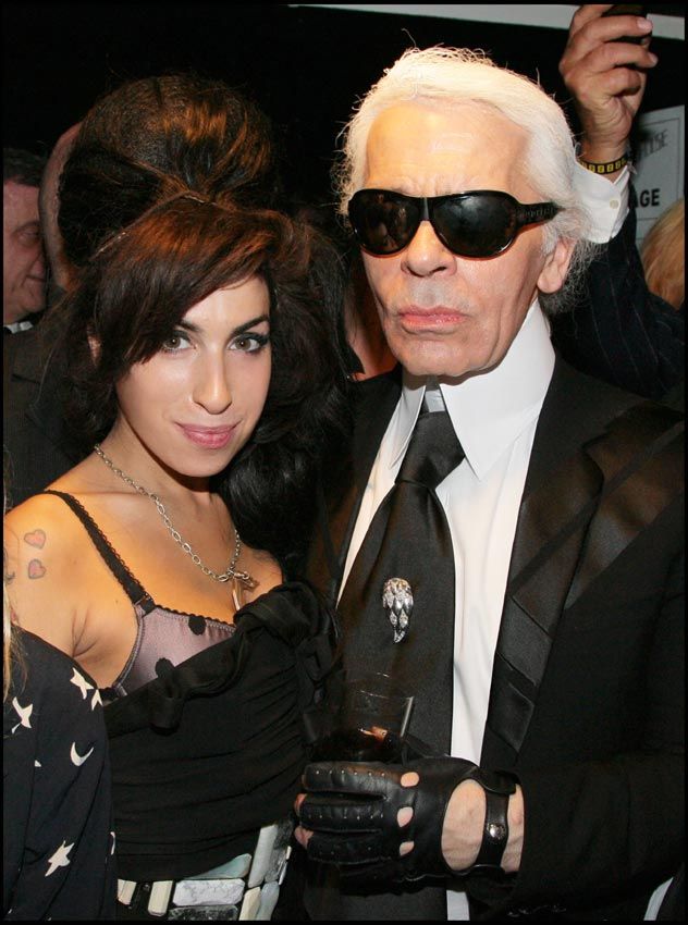 Amy Winehouse y Karl Lagerfeld