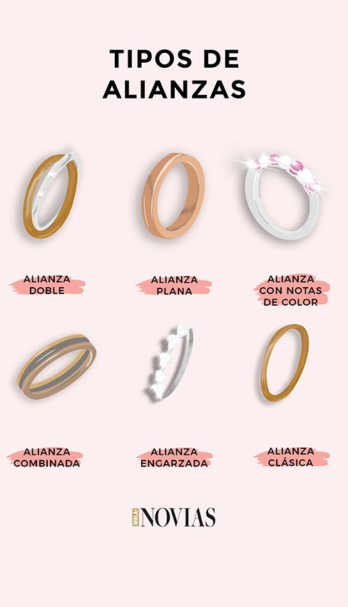 Tipos de alianzas para diferentes estilos de novia