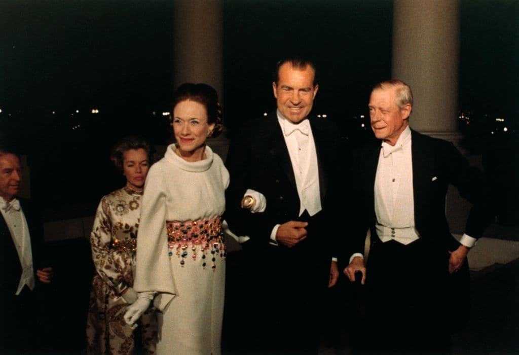 Richard Nixon con los duques de Windsor