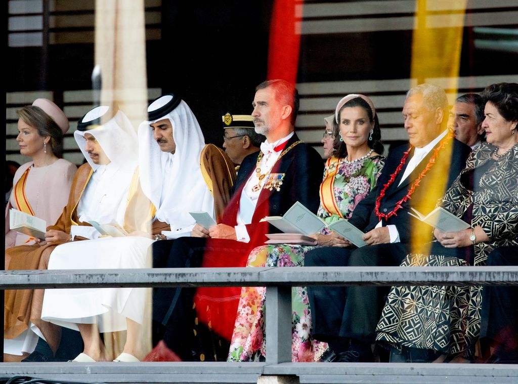 Reyes Felipe y Letizia en la entronización de Naruhito de Japón el 22 de octubre de 2019