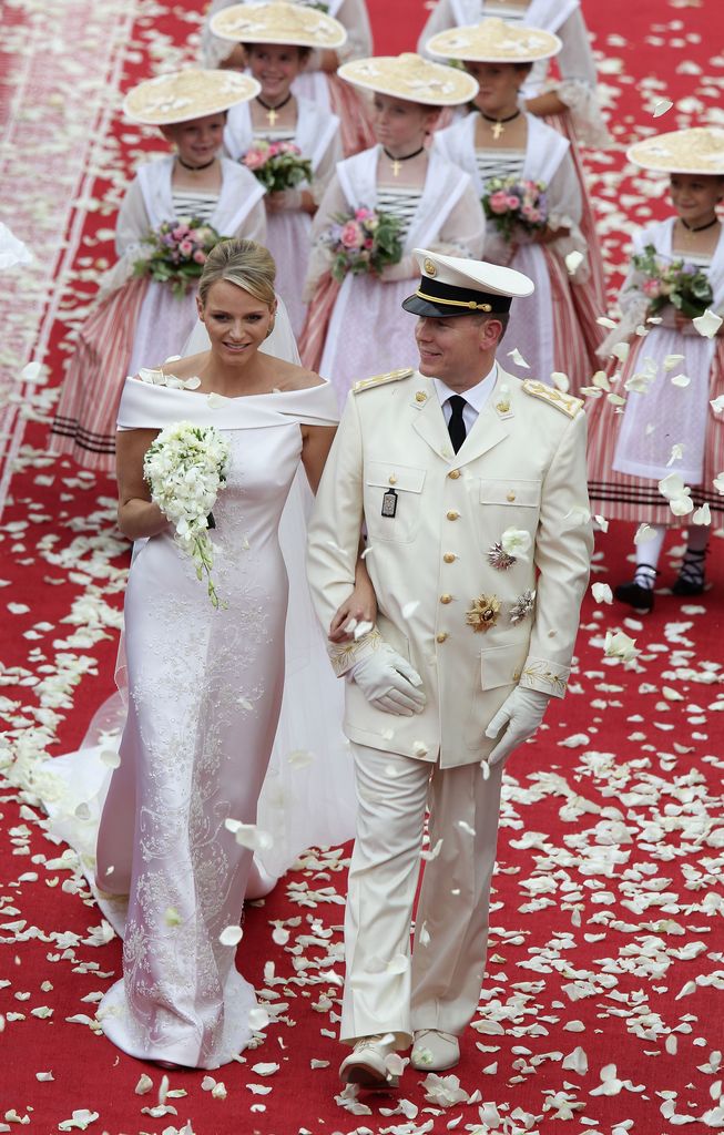 Charlene y Alberto de Monaco el día de su boda