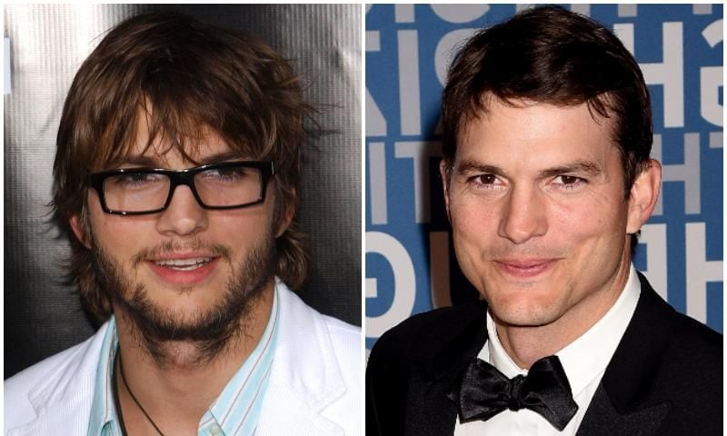 ashton kutcher beard no beard