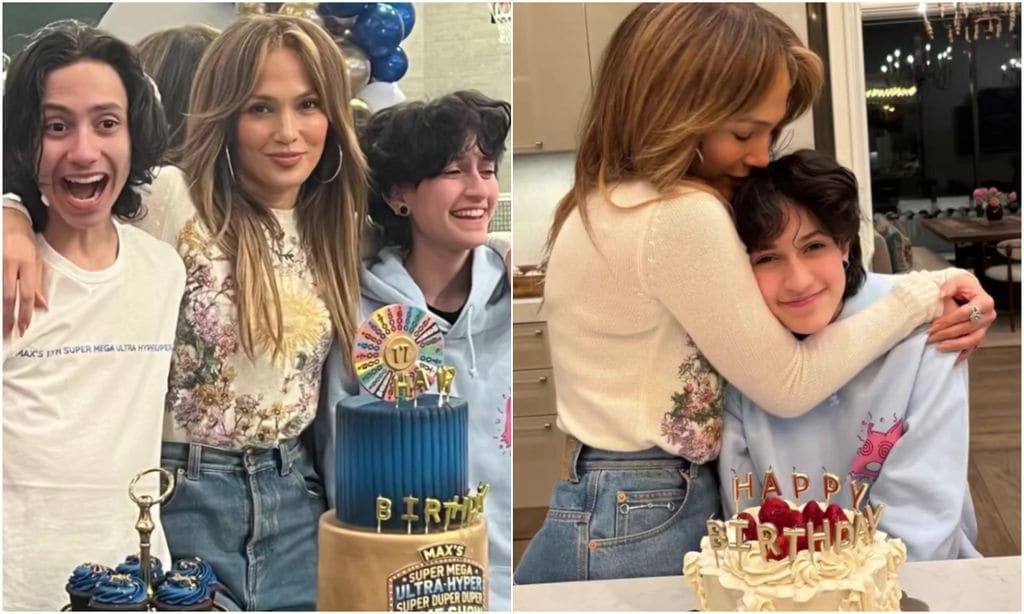 Jennifer Lopez celebró por todo lo alto el cumpleaños 17 de sus mellizos Emme y Max.