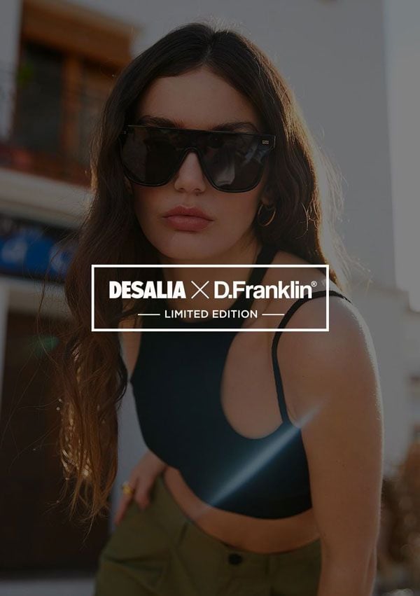 Modelo con gafas de sol Desalia x D.Franklin