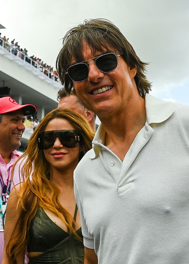 Shakira y Tom Cruise se divierten en el Gran Premio de Miami