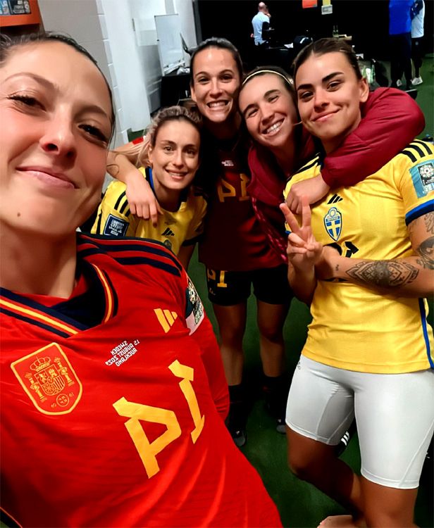 Selfie de las jugadoras tras su victoria