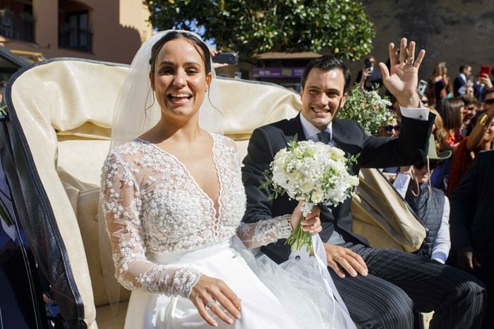 Carolina Monje y Álex Lopera en el carruaje