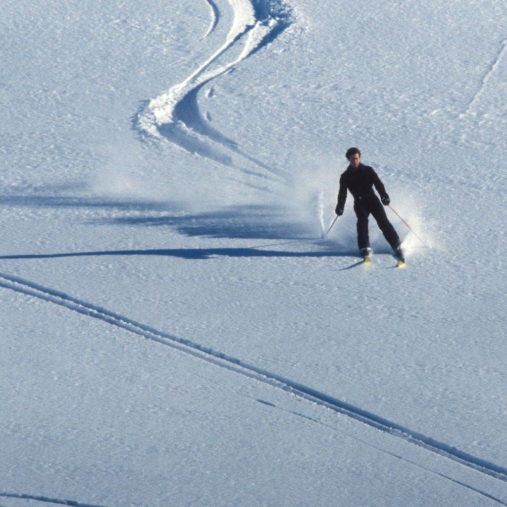 Prinz Charles beim Skifahren, 1980