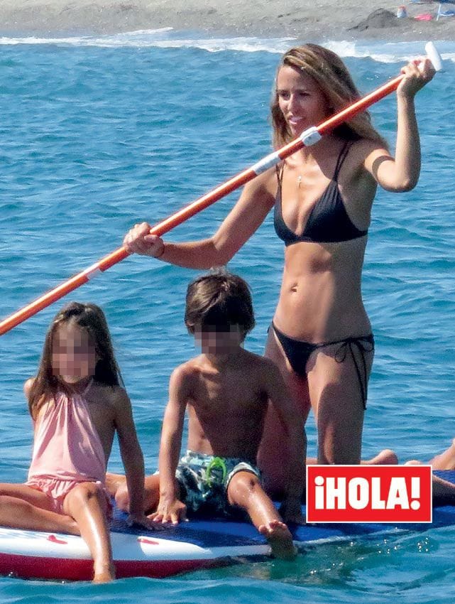 Laura Vecino y sus hijos