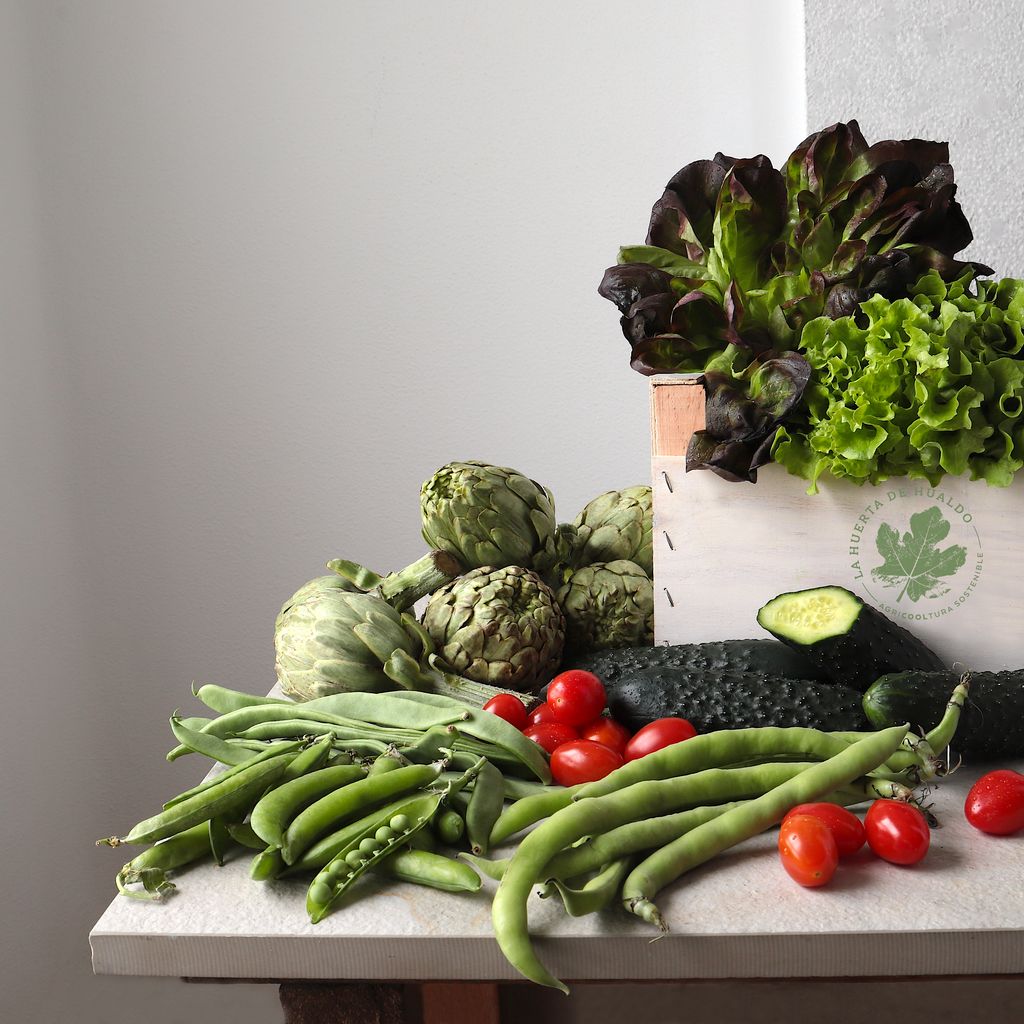 Caja de verduras y frutas de La Finca Hualdo