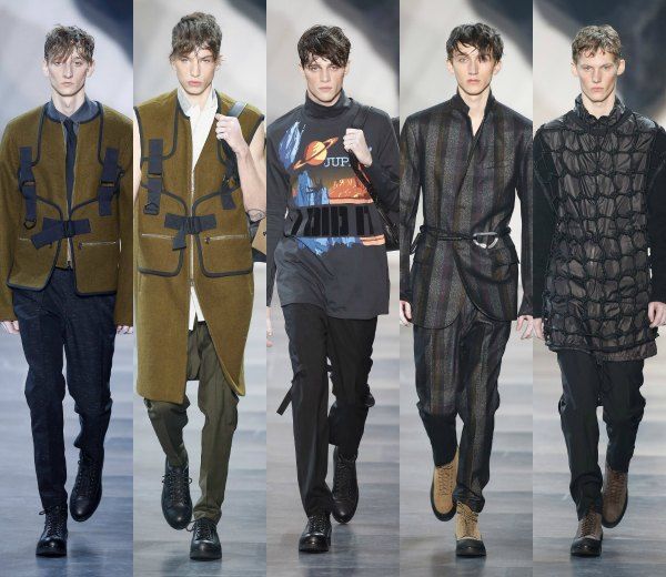 3.1 PHILLIP LIM. La hazaña de los dos escaladores de El Capitán, en el parque de Yosemite, en California, ha vuelto a hacerse eco en la fashion week, esta vez concretamente en la de París, después de colarse en la recta final de la Semana de la Moda Masculina de Milán, durante el celebrado desfile de Dirk Bikkembergs. En esta ocasión, es Phillip Lim quien recurre a la escalada como toma de contacto para su colección otoño-invierno 2015-2016, con gruesas cuerdas y nudos reconvertidos en estampados, o tejidos en forma de prendas interiores, chalecos o a modo de ornamento sobre las piezas de outwear. Destacan: los anclajes reconvertidos en cinturones, las cinchas y las mochilas. 