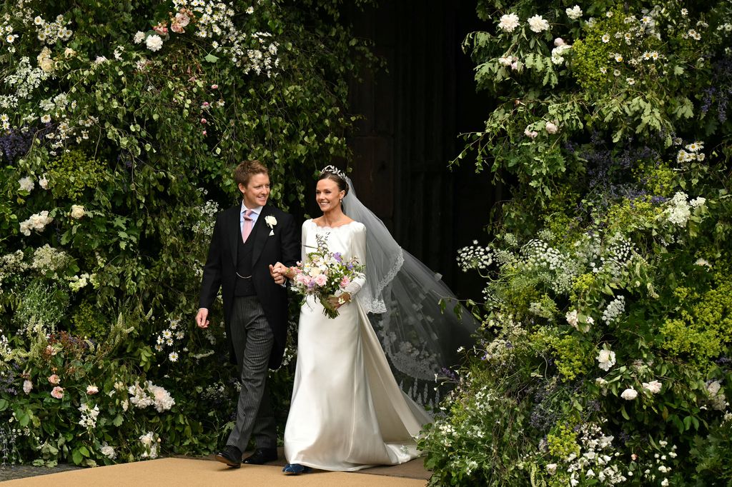 Hugh Grosvenor, Duque de Westminster, en su boda casi real con Olivia Henson en la Catedral de Chester, al norte de Inglaterra, el 7 de junio de 2024