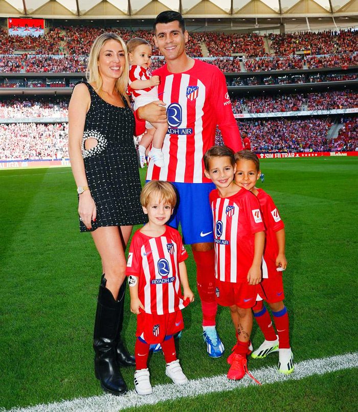 Álvaro Morata celebra un nuevo triunfo con su familia