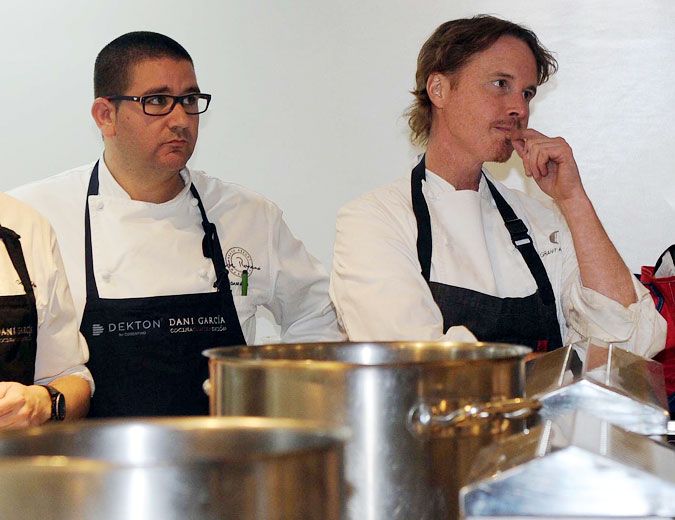 Dani García y Grant Achatz, del restaurante Alinea, en Estados Unidos.
