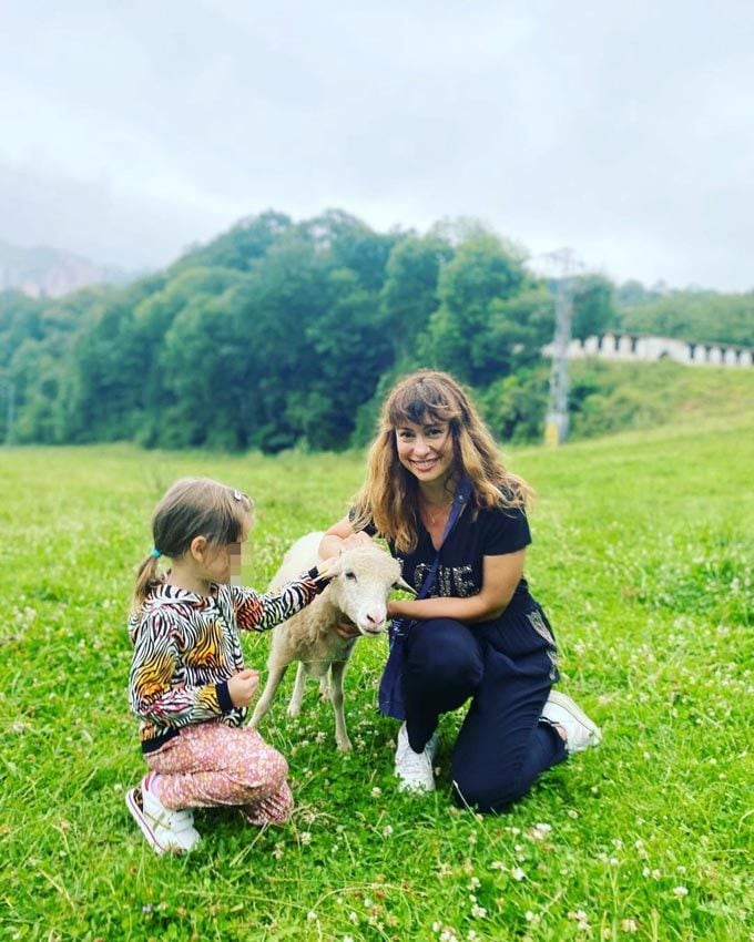 Natalia Verbeke y su hija Chiara