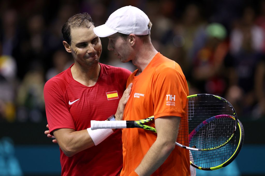 Nadal jugó el último partido de su carrera contra el neerlandés Botic Van de Zandschulp, en la Copa Davis.