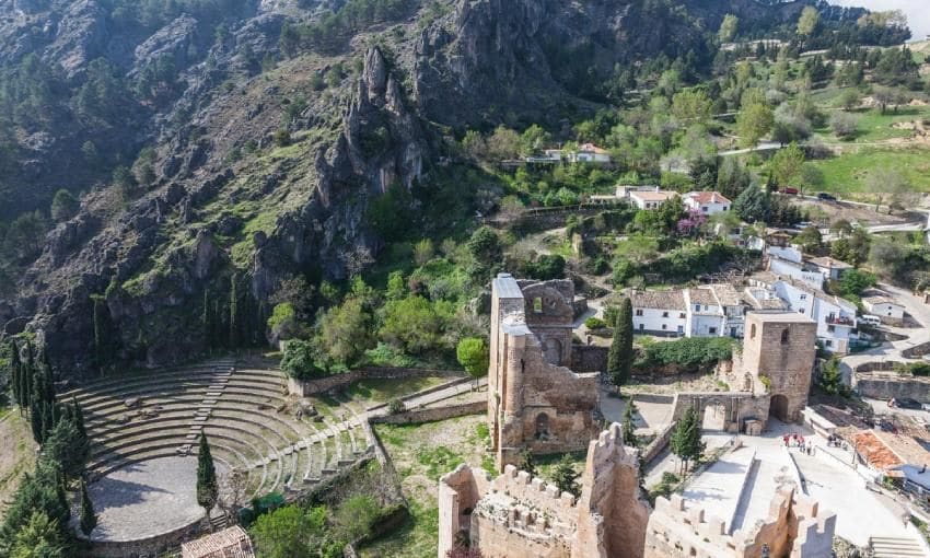 Vista aérea del castillo de La Iruela, Jaén