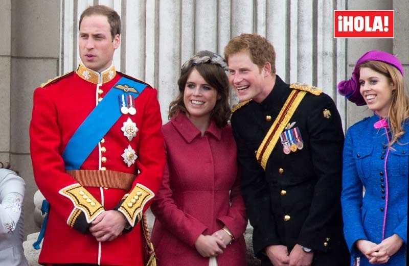 Príncipe Guillermo, príncipe Harry y Beatriz y Eugenia de York