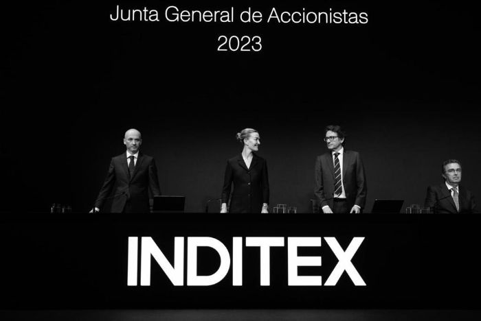 Marta Ortega en la junta de accionistas de Inditex