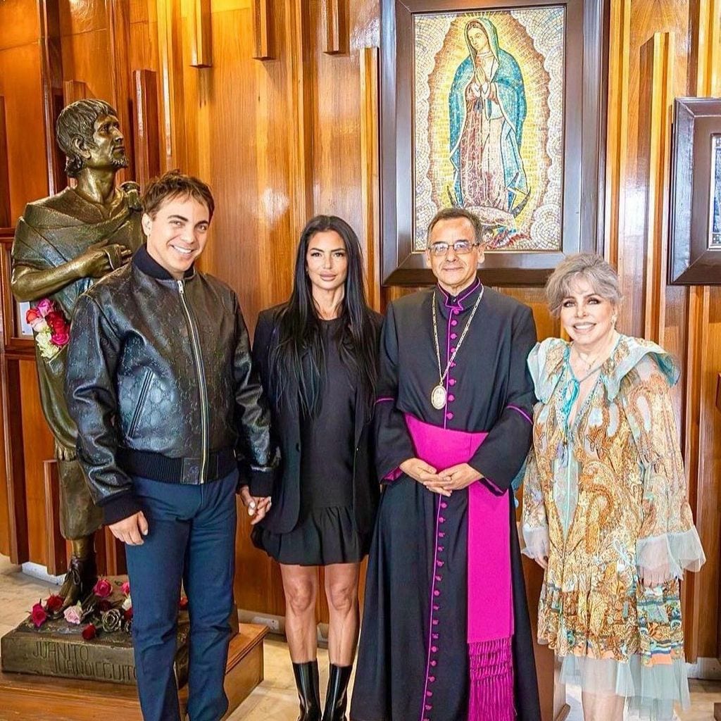 Cristian Castro y Verónica Castro con Mariel Sánchez